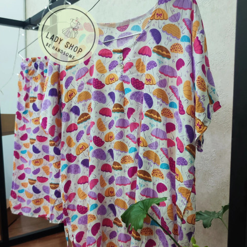 خرید آنلاین ست تیشرت و شلوارک نخی زنانه