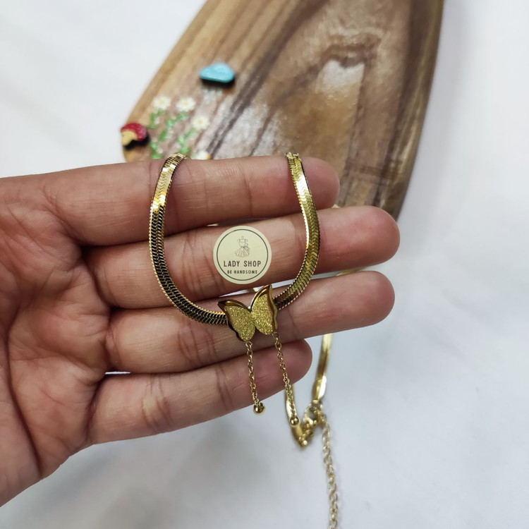 خرید گردنبند پروانه ای استیل رنگ ثابت