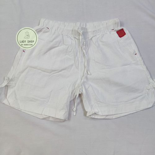 شلوارک سفید کتان