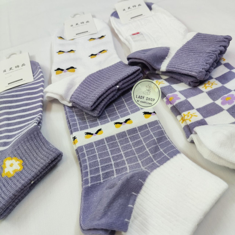 خرید جوراب بنفش دخترانه