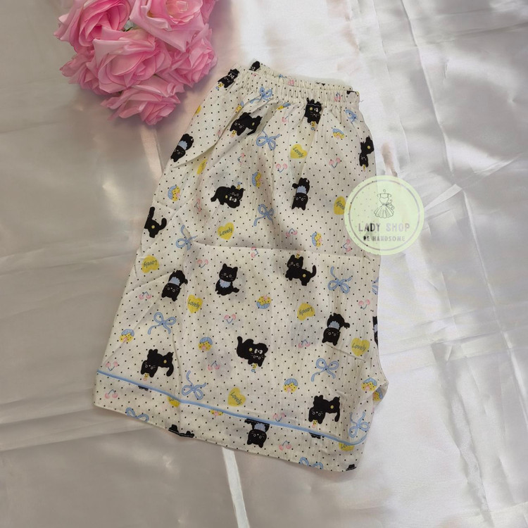 ست راحتی تیشرت و شلوار و شلوارک دخترانه