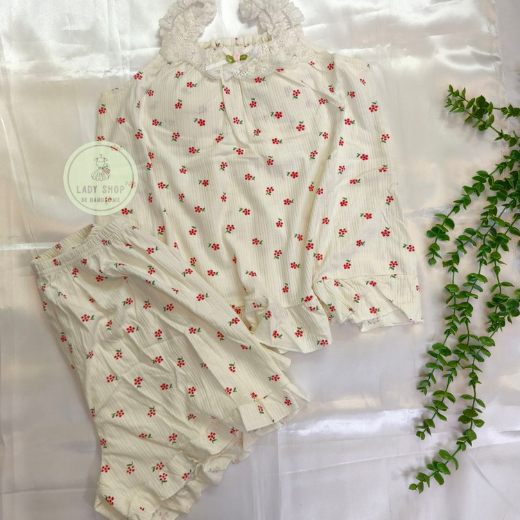 ست تاپ و شلوارک کبریتی دخترانه